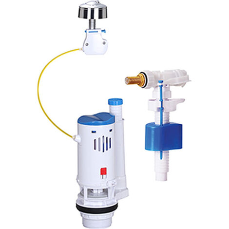 Edouard Rousseau – Mécanisme de chasse d'eau 3/6L – Robinet flotteur NF – Économie d'eau – Installation facile – Compatible réservoirs WC apparents (1/2)