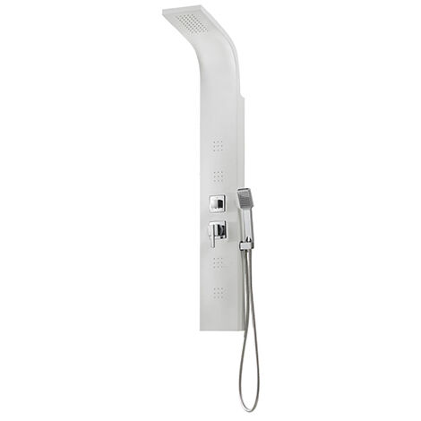 Edouard Rousseau – Colonne de douche hydromassante TONGA – 4 jets pluie – Flexible inox 1,50 m – Inverseur 3 voies – Robinet mitigeur céramique (1/4)