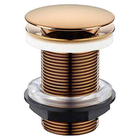 Edouard Rousseau – Bonde de lavabo à écoulement libre – Sans trop plein – Laiton chromé – Hauteur 74,8 mm – Diamètre 63 mm – Sortie 33x42