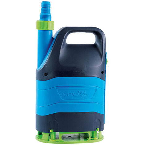 Spido – Pompe immergée pour eaux chargées – Débit 19,5 m³/h – Puissance 1200 W – Hauteur de refoulement 10,5 m – Ø particules 40 mm – Corps inox