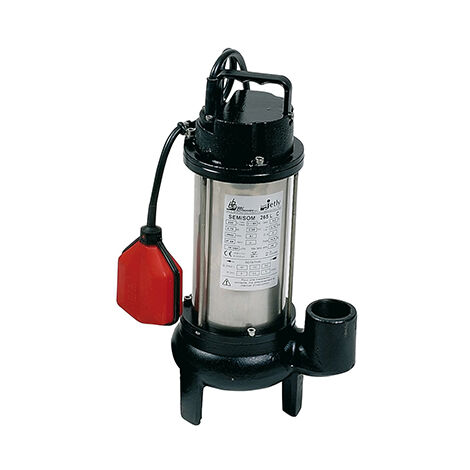 Spido – Pompe d’évacuation eaux-vannes 550 W – Débit 19 m³/h – Refoulement 8,5 m – Particules Ø 40 mm – Flotteur externe – Turbine Vortex inox/fonte