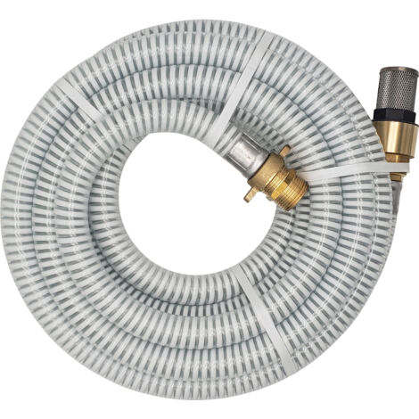 Spido – Tuyau d'aspiration renforcé 7 mètres Ø 25 mm – Laiton et inox – Compatible pompes de surface et groupes de surpression