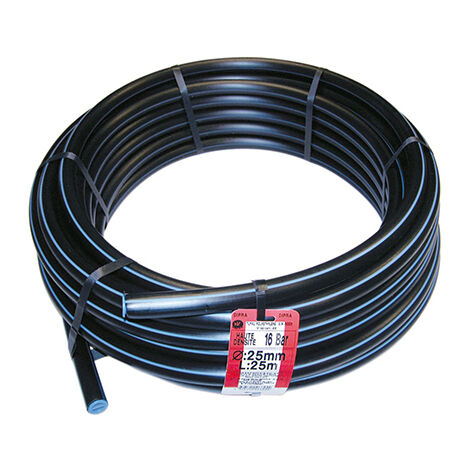 Spido – Tuyau d'alimentation en polyéthylène 10 m Ø 32 mm – Pression max 12,5 bars – Certifié ACS – Conforme aux normes NF