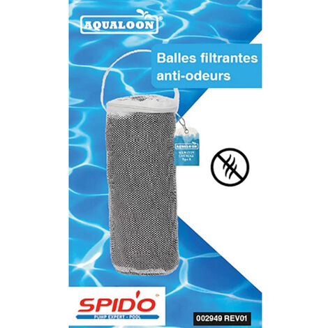 SPIDO - Balles filtrantes black Aqualoon charbon actif 70g
