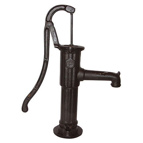 Spido – Pompe à main MA 12 – Acier traité antirouille – Hauteur 66 cm – Bec 26 cm – Débit 1,2 m³/h – Aspiration jusqu'à 7 m – Usage décoratif rétro