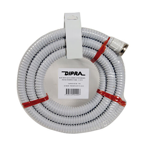 SPIDO - Tuyau d'évacuation en PVC annelé 5 m Ø 25 mm F 33/42