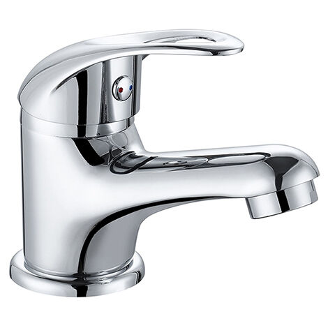 Edouard Rousseau – Mitigeur de lavabo chromé – Bec fixe – Cartouche céramique Ø 35 mm – Hauteur 101 mm – Hauteur sous bec 42 mm – Installation facile (1/5)