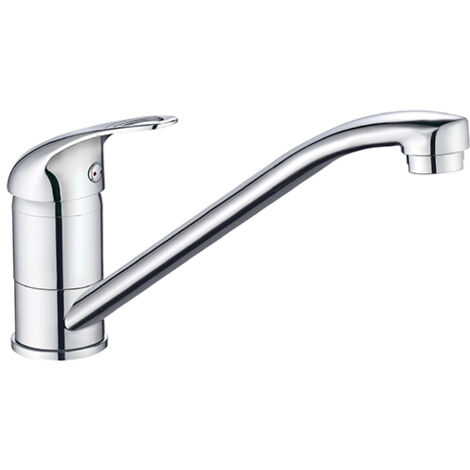 Edouard Rousseau – Mitigeur évier JOKER chromé – Hauteur sous bec 118 mm – Bec mobile orientable – Cartouche céramique Ø 35 mm – Réducteur de débit intégré