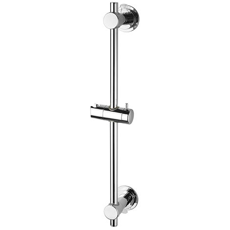 Edouard Rousseau – Barre de douche universelle à ventouse – Inox chromé brillant – Longueur 60,5 cm – Installation sans outils – Système Easy Lock