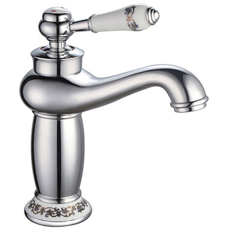 Edouard Rousseau – Mitigeur lavabo MARPLE – Finition chromée – Hauteur 205 mm – Hauteur sous bec 118 mm – Cartouche céramique 35 mm – Économie d'eau (1/4)