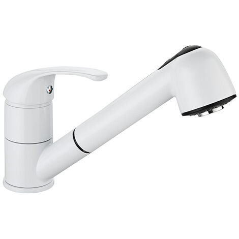 Edouard Rousseau – Mitigeur de cuisine BAGO – Douchette extractible 2 jets – Hauteur sous bec 115 mm – Corps laiton et zamak – Flexible inox 1,20 m