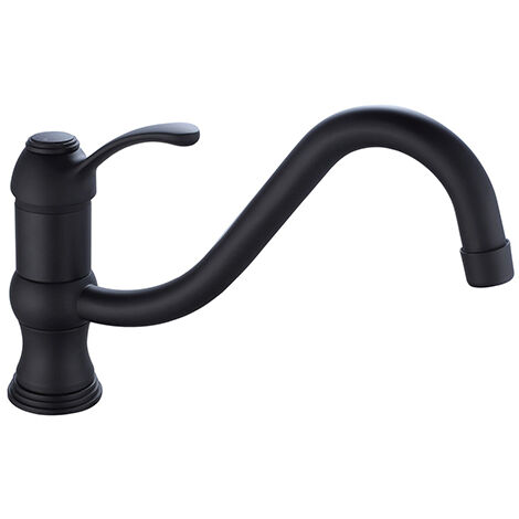 Edouard Rousseau – Mitigeur de lavabo noir NAMUR – Bec mobile soudé – Cartouche céramique 35mm – Économie d’eau avec aérateur – Hauteur 197mm (1/2)