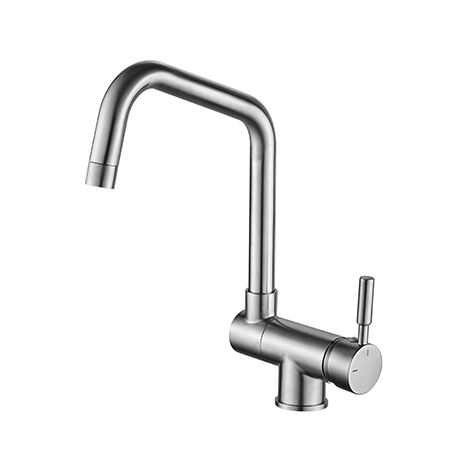 Edouard Rousseau – Mitigeur évier avec bec rabattable – Hauteur sous bec 225 mm – Finition inox – Corps en laiton – Économie d'énergie cartouche céramique (1/3)