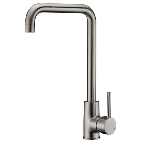 Edouard Rousseau – Mitigeur de cuisine SOTO – Inox – Hauteur sous bec 281 mm – Bec mobile pour usage versatile – Économie d’eau avec aérateur (1/2)