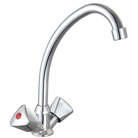 Centrale Brico – Mitigeur évier BOUTY – Chromé – Bec mobile – Corps laiton – Hauteur 250 mm – Hauteur sous bec 195 mm – Fixation Ø 38 mm