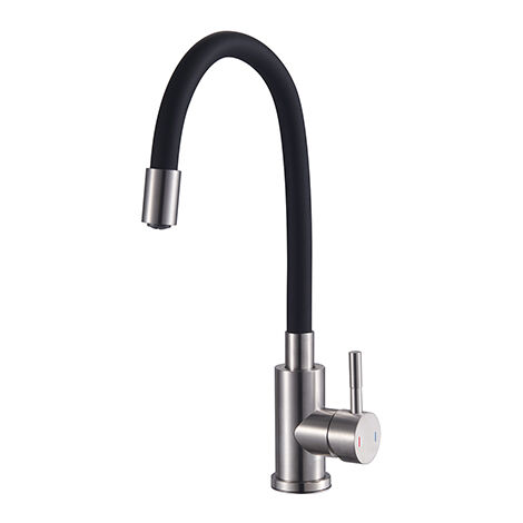 Edouard Rousseau – Mitigeur de lavabo inox – Bec flexible à mémoire de forme – Cartouche céramique Ø 35 mm – Aérateur invisible amovible (1/3)