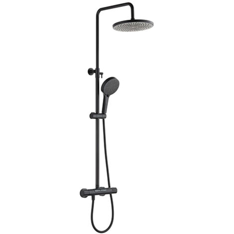 Edouard Rousseau – Colonne de douche thermostatique EKOGEST XL – Écran de contrôle température et consommation – Tête orientable Ø 250 mm – Économie d'eau 8 L/min