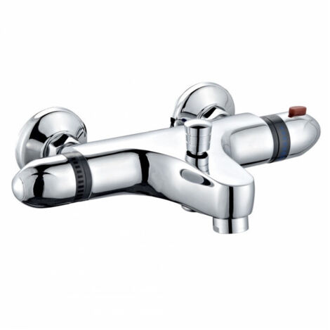 Edouard Rousseau – Mitigeur Thermostatique Bain-Douche ONYX Chromé – Cartouche Thermostatique – Aérateur Grand Débit – Inverseur Intégré