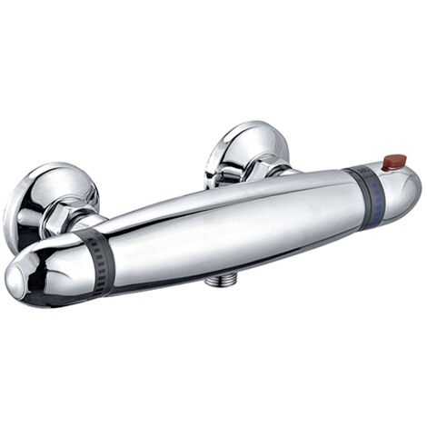 Edouard Rousseau – Mitigeur Thermostatique Douche ONYX Chromé – Cartouche Thermostatique – Poignée avec Ergot – Sécurité Anti-Brûlure – Entraxe 150 mm