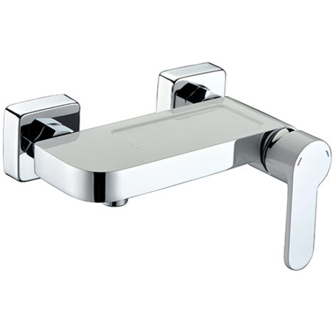 Edouard Rousseau - Mitigeur DOUCHE MILK TABLETTE - Chromé / Blanc (1/2)