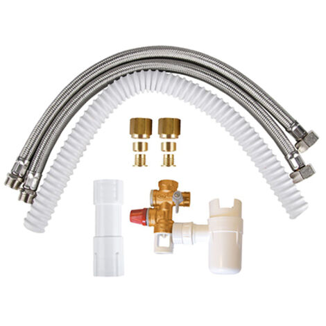 Dipra – Kit de raccordement pour chauffe-eau électrique – Installation PER – Raccords filetage plomberie diamètre 16 mm – Groupe de sécurité standard