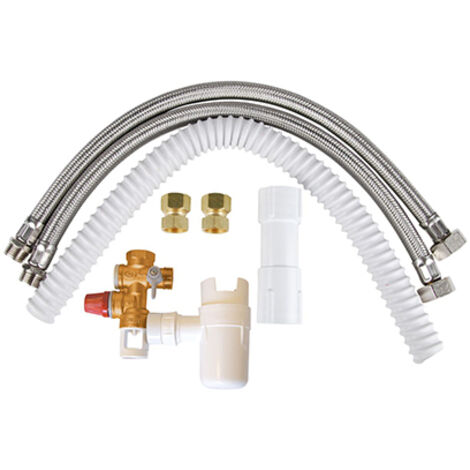 Dipra – Kit de raccordement pour chauffe-eau électrique – Installation cuivre – Groupe de sécurité vertical – Filetage plomberie