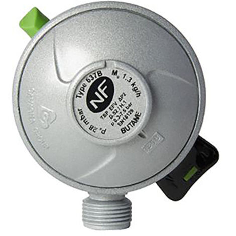 DIPRA - Détendeur Quick-On pour petite bouteille butane 6 kg avec valve diamètre 27 - Certifié NF