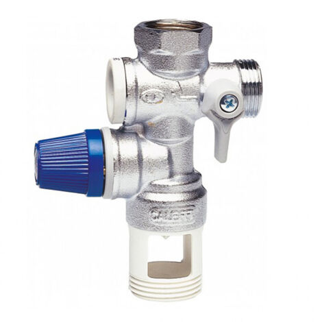 Dipra – Groupe de sécurité vertical anticalcaire – F 20/27 et M 26/34 – Pression de tarage 7 bars – Siège en inox – Certifié NF