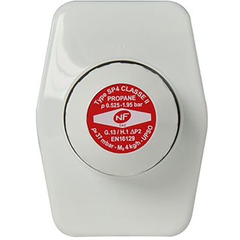 DIPRA - Robinet à sécurité détendeur déclencheur pour deuxième détente 4kg/h Propane 4 kg – Détendeur 4 kg/h 37 mbar - Certifié NF