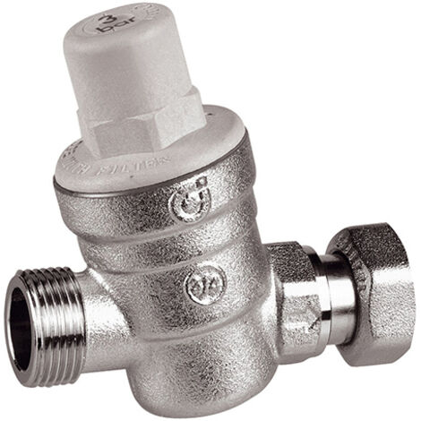 Dipra – Réducteur de pression spécial chauffe-eau 20/27 – Débit 2500L/h – Pression amont 16 bars – Réglable de 1 à 6 bars – Écrou tournant