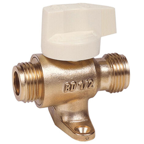 DIPRA - Robinet droit gaz naturel d'installation intérieure simple avec patte MM 15/21