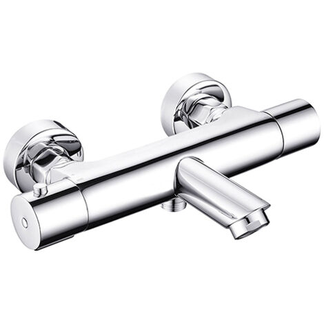 [JAMAIS UTILISE] Edouard Rousseau - Mitigeur Bain-Douche Thermostatique GARANCE 3 - Fabrication Française - Chromé - Corps Froid - Sécurité 38° (1/3)