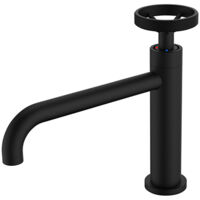 Edouard Rousseau – Mitigeur lavabo industriel noir – Bec fixe – Mécanisme cartouche céramique Ø 25 mm – Hauteur 200 mm – Hauteur sous bec 90 mm