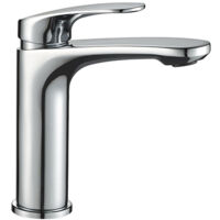 Edouard Rousseau – Mitigeur lavabo IDOL chromé – Mécanisme cartouche céramique Ø 25 mm – Bec fixe – Hauteur 166 mm – Vidage clic-clac inclus