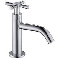 Edouard Rousseau – Mitigeur lave-mains SCOP chromé – Tête céramique 1/4 T – Hauteur 154 mm – Saillie 106 mm – Corps laiton – Bec fixe