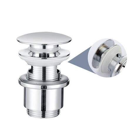 Universal Ablaufgarnitur Pop-Up Ventil 1 1/4 Zoll aus Messing mit Überlauf  Abflussgarnitur für Waschtisch
