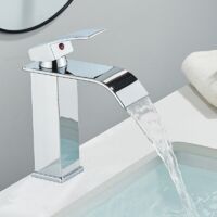 Bathroom Sink Tap Chrome Washroom Single Lever Brass Basin Mixer Tap