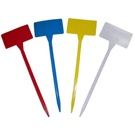 x12 Etiquetas Colores Pincho Identificativa de Plantas. 30 Cm