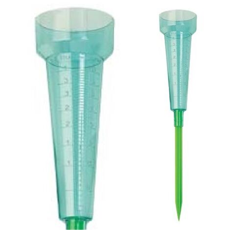 Pluviometro de Jardin. 40 L/m2. con Pincho Resistente para Clavar