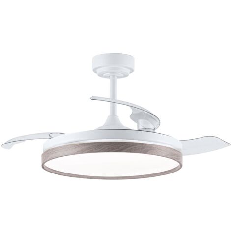 Ventilador de techo LED “Panam” regulable con control remoto (72W 3CCT 7920lm) IP20 Ø92cm color blanco y gris