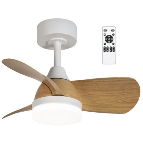 Ventilador de techo LED Borse Mini Blanco+Haya CCT Dim (18W) (1/5)