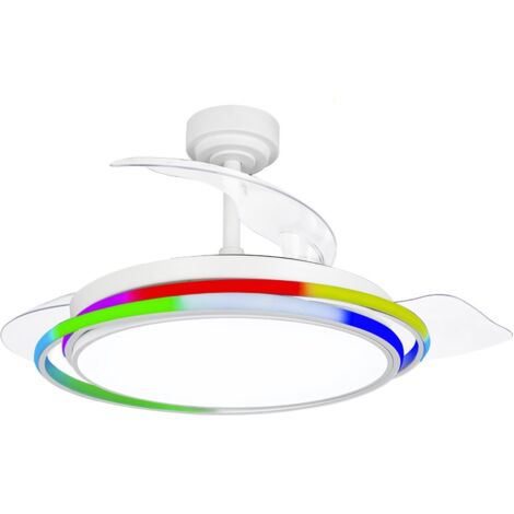 Ventilador LED aspas plegables Antila RGB CCT (65W)  Blanco (1/4)