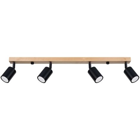 Regleta Elluae negro, 4 luces (1/5)
