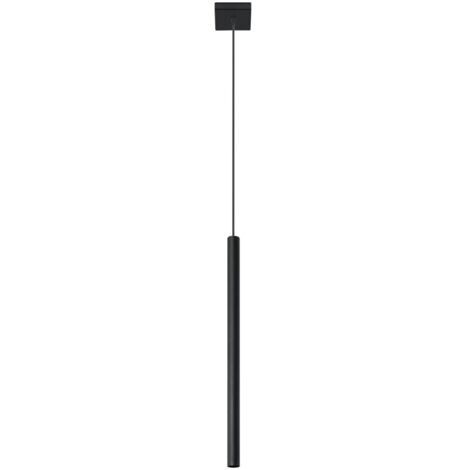 Lámpara colgante Vacu negro, 1 luz