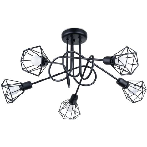 Lámpara de techo Mozosa negro 5 luces (1/5)