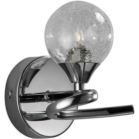 Aplique de pared "Lotto" G9 compatible con bombillas LED (220/240V) IP20 fabricado en cristal y acero color cromo