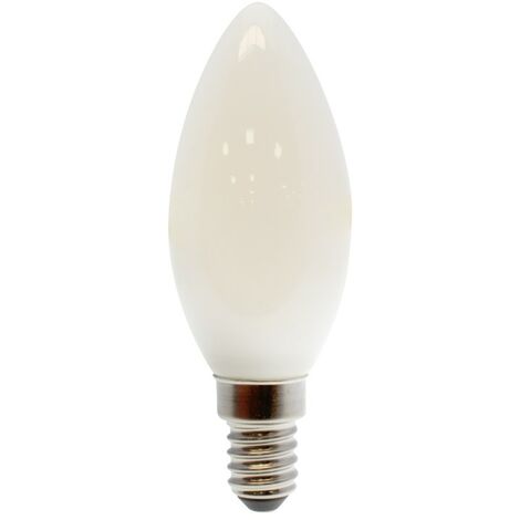 Bombilla LED E14 C35 Milky (6W)  3000ºK (blanco cálido)