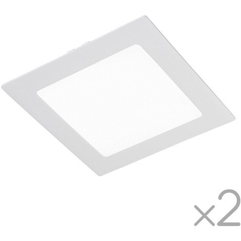 Pack 2 x Downlight LED cuadrado Extraplano 18W-6000ºK (blanco)