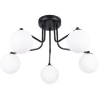 Lámpara Cumo negro, 5 luces