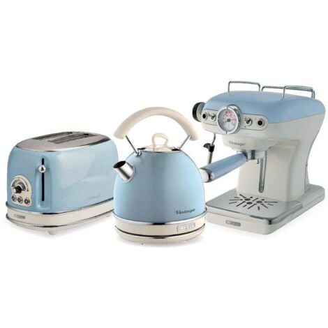 Ariete ARPK18 Retro Style Dome Kettle, Slice Toaster and